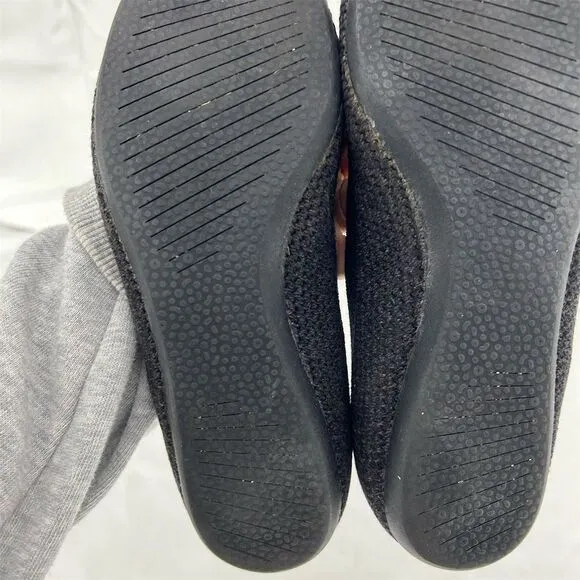 Allbirds Tree Breezers Women's Black Knit Ballet Flats Eco-Friendly Size 7.5