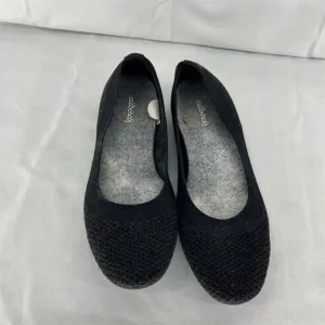 Allbirds Tree Breezers Women's Black Knit Ballet Flats Eco-Friendly Size 7.5