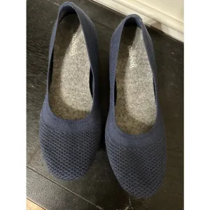 Allbirds WashableTree Breezers Flats Eco Knit Ballet Wool Navy Womens 7.5W