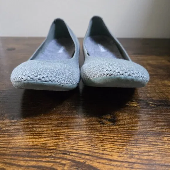 allbirds Women's Light Heathered Green/Gray Tree Breezers Flat Shoes