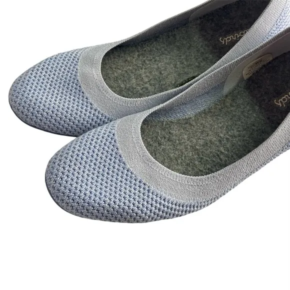 Allbirds Womens Tree Breezers Flats Size 9 Ballet Slip-On Periwinkle Blue EUC