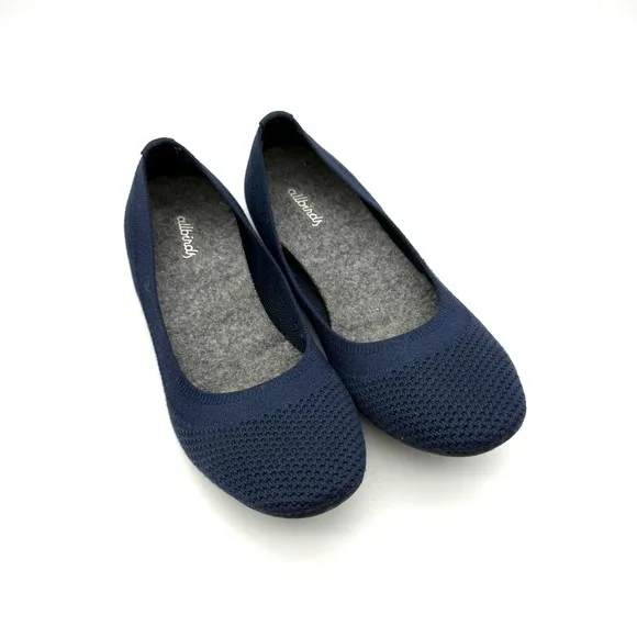 Allbirds Women's Tree Breezers Navy Night Knit Flats 8.5