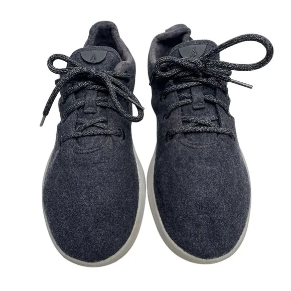 Allbirds Wool Runner Sneakers Mens 10 Natural Black with Natural White Sole
