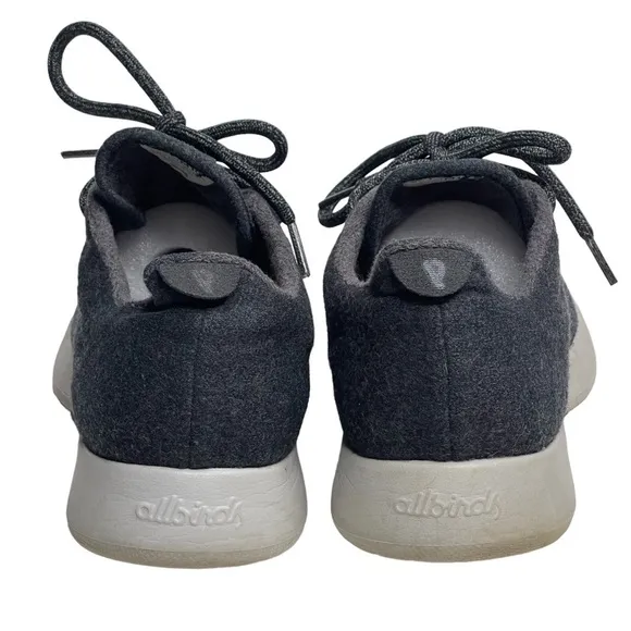 Allbirds Wool Runner Sneakers Mens 10 Natural Black with Natural White Sole