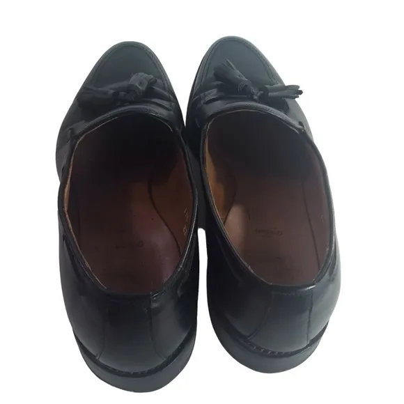 Allen Edmonds 11.5 B Handcrafted Grayson Black Tassel Loafers Office Business
