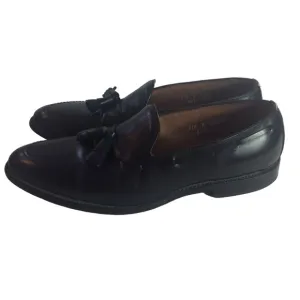 Allen Edmonds 11.5 B Handcrafted Grayson Black Tassel Loafers Office Business