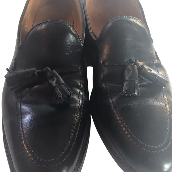 Allen Edmonds 11.5 B Handcrafted Grayson Black Tassel Loafers Office Business