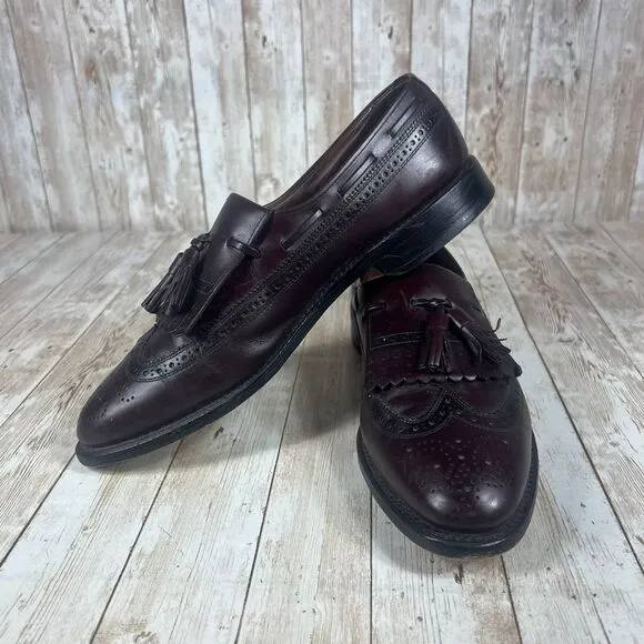 Allen Edmonds Arlington Wingtip Tassel Loafers Brogue Dress Shoes Dark‎ Brown