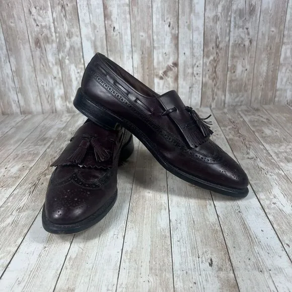 Allen Edmonds Arlington Wingtip Tassel Loafers Brogue Dress Shoes Dark‎ Brown