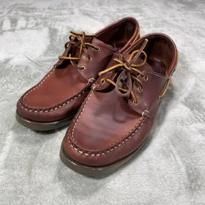 Allen Edmonds Boat Shoes 13 D  Leather Loafers Casual Brown Lace Up