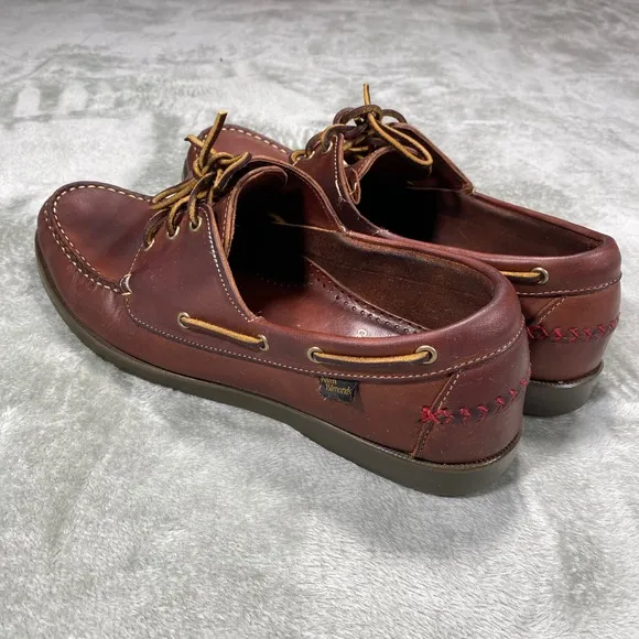 Allen Edmonds Boat Shoes 13 D  Leather Loafers Casual Brown Lace Up