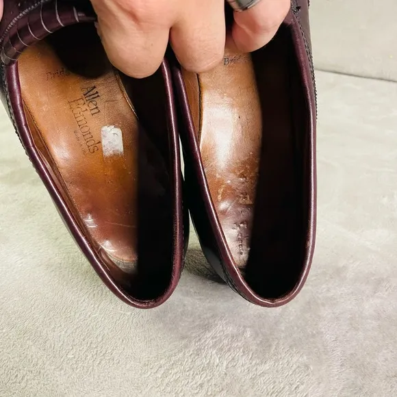 Allen Edmonds Bridgeton Dress Shoes Men's Size 9B Leather Kiltie Tassel Loafers