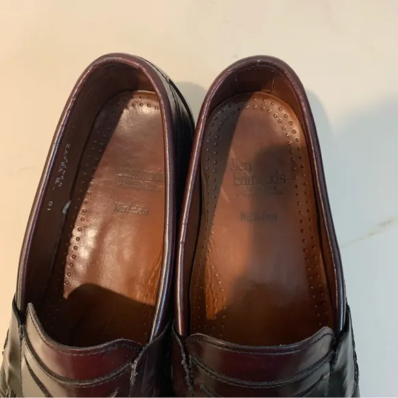 Allen Edmonds brown Walden penny loafers slip on 10 D