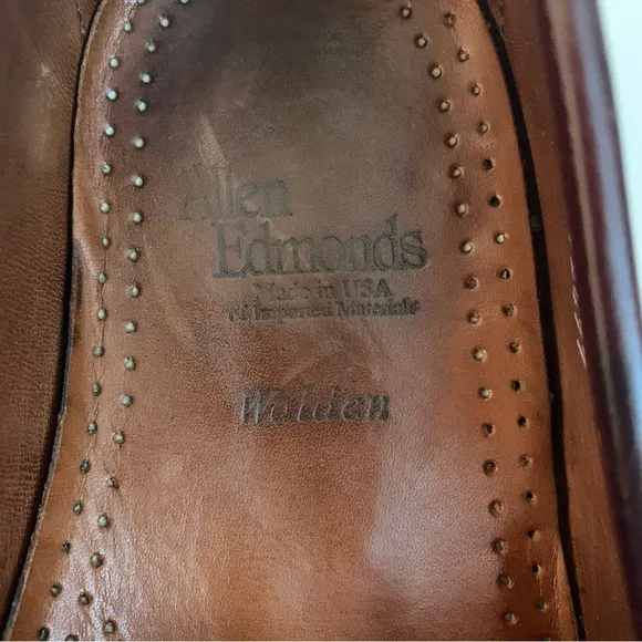 Allen Edmonds brown Walden penny loafers slip on 10 D