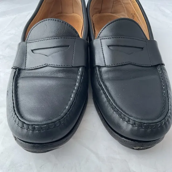 Allen Edmonds Cameron Black Leather Slip On Penny Loafers Men’s Size 9.5D