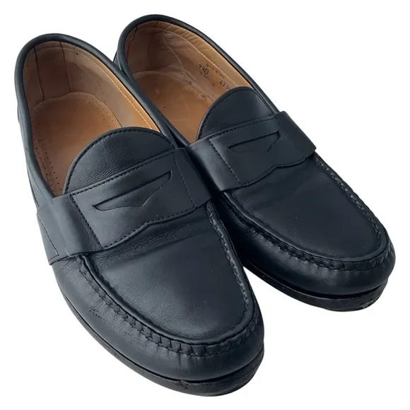 Allen Edmonds Cameron Black Leather Slip On Penny Loafers Men’s Size 9.5D