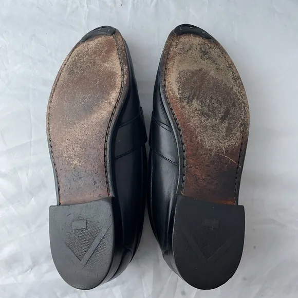 Allen Edmonds Cameron Black Leather Slip On Penny Loafers Men’s Size 9.5D