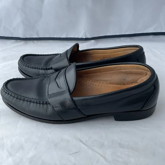 Allen Edmonds Cameron Black Leather Slip On Penny Loafers Men’s Size 9.5D