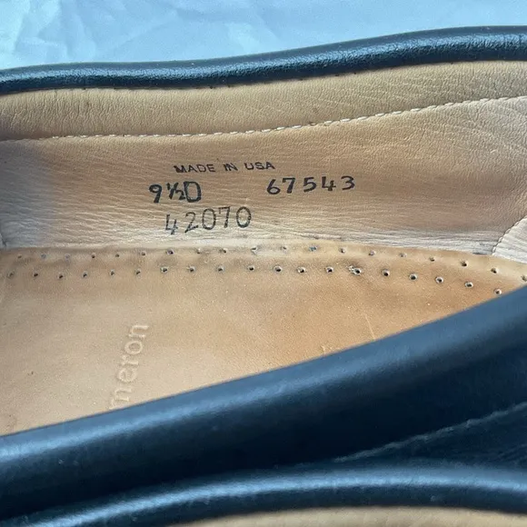Allen Edmonds Cameron Black Leather Slip On Penny Loafers Men’s Size 9.5D
