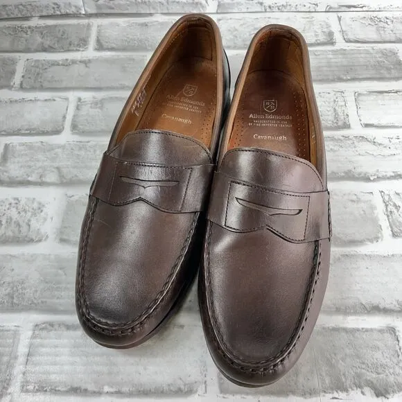 Allen Edmonds Cavanaugh Men's Size 13 Chocolate Brown Leather Penny Loafers