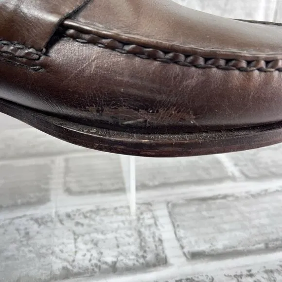 Allen Edmonds Cavanaugh Men's Size 13 Chocolate Brown Leather Penny Loafers