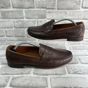 Allen Edmonds Cavanaugh Men's Size 13 Chocolate Brown Leather Penny Loafers