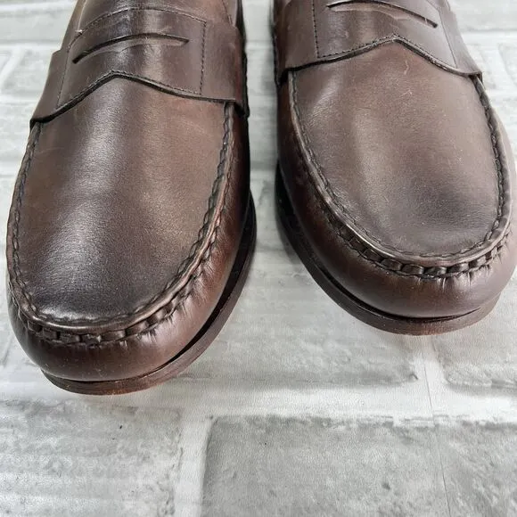 Allen Edmonds Cavanaugh Men's Size 13 Chocolate Brown Leather Penny Loafers