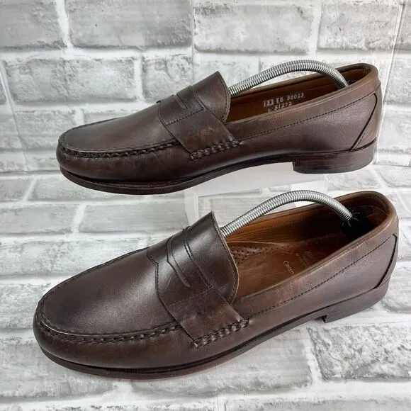 Allen Edmonds Cavanaugh Men's Size 13 Chocolate Brown Leather Penny Loafers