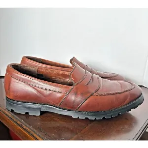Allen Edmonds Fairmont Men's Brown Leather Penny Loafers Vibram Soles Size 10.5