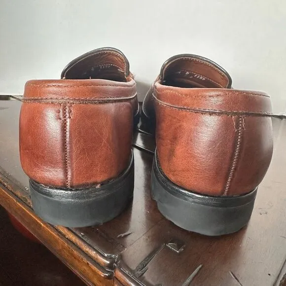 Allen Edmonds Fairmont Men's Brown Leather Penny Loafers Vibram Soles Size 10.5