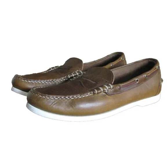 Allen Edmonds Kirkwood Leather Slip On Loafers Boat Shoe Causal Men's Size 11D