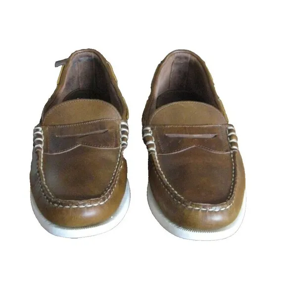 Allen Edmonds Kirkwood Leather Slip On Loafers Boat Shoe Causal Men's Size 11D