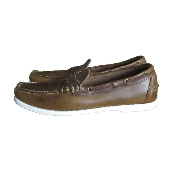 Allen Edmonds Kirkwood Leather Slip On Loafers Boat Shoe Causal Men's Size 11D
