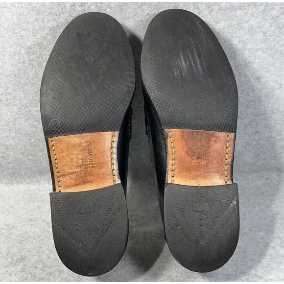 Allen Edmonds Maxfield Mens 11 D Black Tassel Loafers Shoes Leather Made in USA