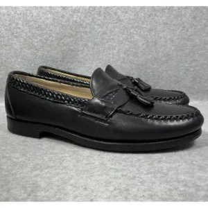Allen Edmonds Maxfield Mens 11 D Black Tassel Loafers Shoes Leather Made in USA