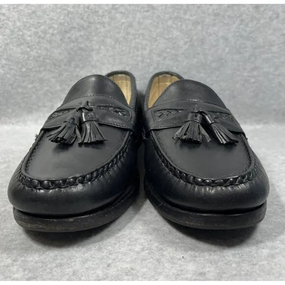 Allen Edmonds Maxfield Mens 11 D Black Tassel Loafers Shoes Leather Made in USA
