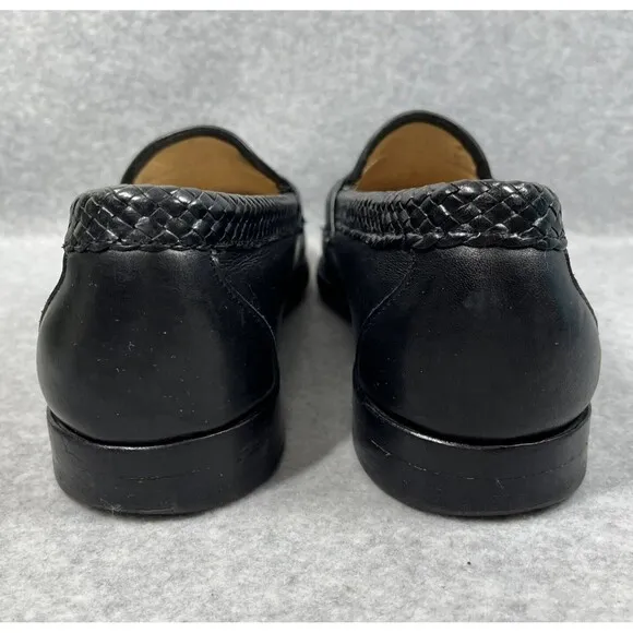Allen Edmonds Maxfield Mens 11 D Black Tassel Loafers Shoes Leather Made in USA
