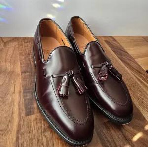 Allen Edmonds Men's 7 B / Women's 8.5 B Grayson Tassel Burgundy Cordovan Loafers