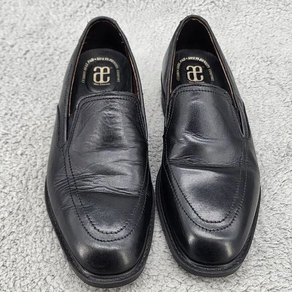 Allen Edmonds Mens Loafers Sz 9 D Black Leather Slip On Casual Dress Shoes