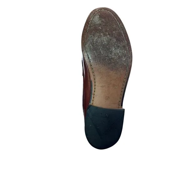 Allen Edmonds Mens Maxfield Tassel Loafers Shoes Size 9D Leather Cognac
