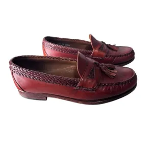 Allen Edmonds Mens Maxfield Tassel Loafers Shoes Size 9D Leather Cognac