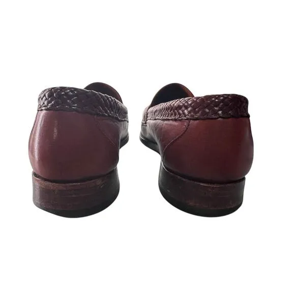 Allen Edmonds Mens Maxfield Tassel Loafers Shoes Size 9D Leather Cognac