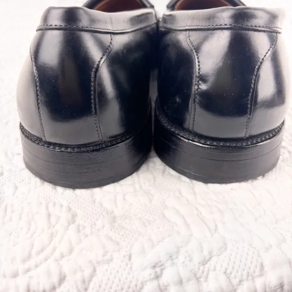 Allen Edmonds Newport Black Leather Tassel Kiltie Slip On Loafer Shoes size 12