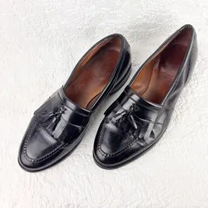 Allen Edmonds Newport Black Leather Tassel Kiltie Slip On Loafer Shoes size 12