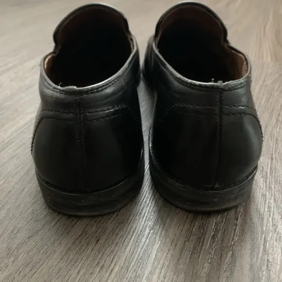 Allen Edmonds Randolph Penny Loafers Black Almond Toe Leather Mens 15 B