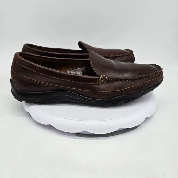 Allen Edmonds Shoe Mens 10 D Boulder  Brown Leather Moc Toe Loafers
