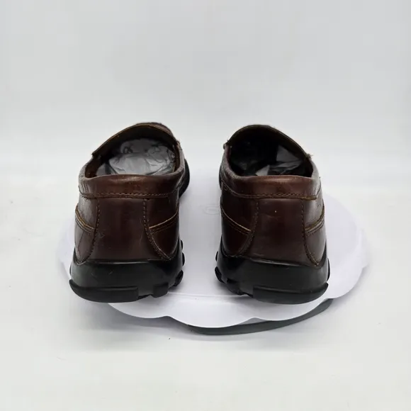 Allen Edmonds Shoe Mens 10 D Boulder  Brown Leather Moc Toe Loafers
