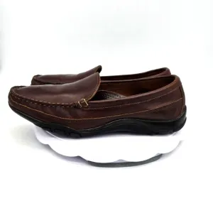 Allen Edmonds Shoe Mens 10 D Boulder  Brown Leather Moc Toe Loafers