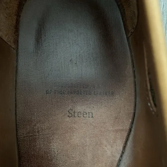 Allen Edmonds Steen Mens Leather Loafers Size Split Toe Cognac Camel Size 10.5 E