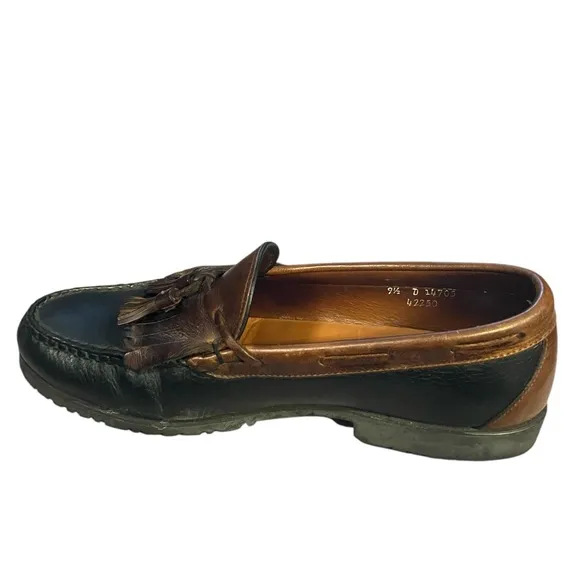 Allen Edmonds Tassel Shoes Loafers 9‎ 1/2 D Black/Brown Trim Used 42250